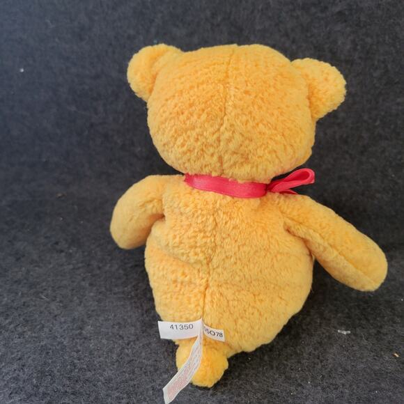 GUND Tan TEDDY Bear Red Bow 10" Plush Red Bow Brown - Picture 3 of 7